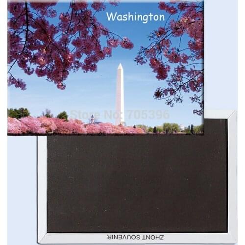 Tourist Refrigerator Magnets 78*54mm,Washington-Dc-Monument-Blossom Travel Rigid Fridge Magnets 20889