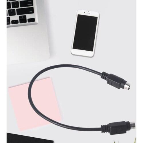 H7JF Round Hole PS/2 Charging Cable Male To Male Power Cord Double Male Cable Double-ended Extension Cable 1FT/11.81in