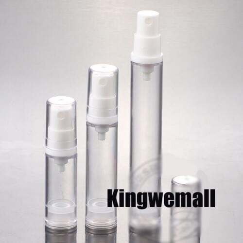 300pcs/lot 15ml transparent airless vacuum pump lotion bottle with sprayer used for Cosmetic Container,vacuum spray bottle