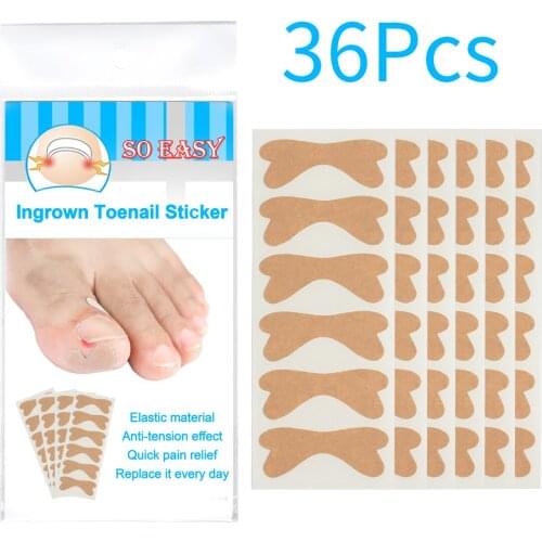 36pcs Ingrown Toenail Corrector Sticker Paronychia Recover Nail Care Toe Inlay Nail Corrector Nail Patch Correction Stickers