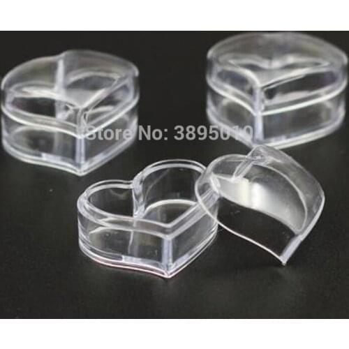 3g Empty Cosmetic Lip Balm Pot Jar Container Eyeshadow Makeup Face Cream Container Slanting Heart Shape clear F645
