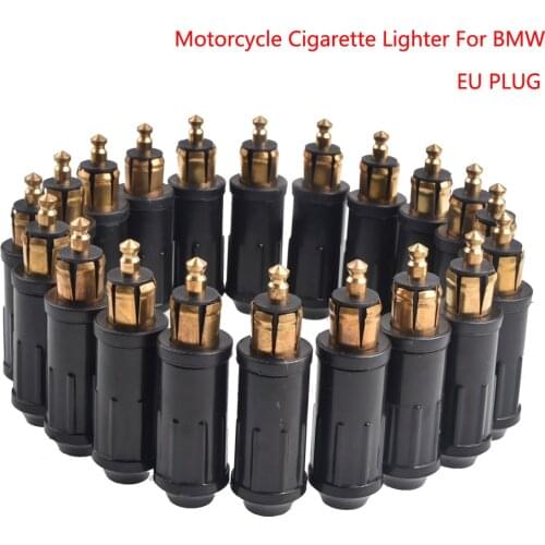 5/10/20PCS 12V 24V Motorcycle Cigarette Lighter EU Plug Refit Accessory Socket to Cigarette Lighter Converter For BMW Motorcycle