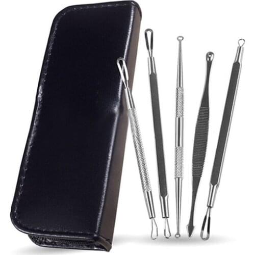 5/7 Pcs Blackhead Pimple Blemish Comedone Acne Extractor Remover Tool Set Kit