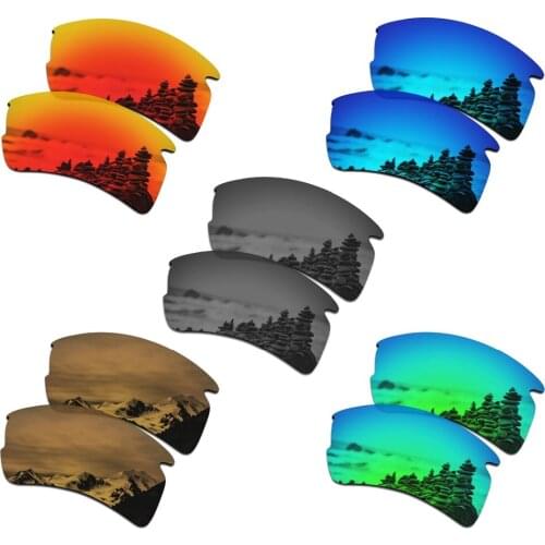 SmartVLT 5 Pairs Polarized Sunglasses Replacement Lenses for Oakley Flak 2.0 XL - 5 Colors