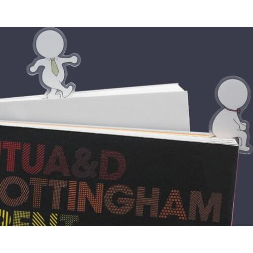 5pcs/Set Cute Funny Walking Small Person Bookmark Cartoon Reading PP Plastic Bookmark Gift Stationery Film School Supplies
