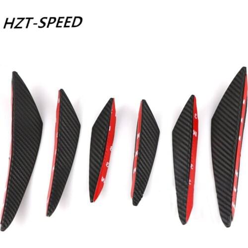6 pcs / set Universal Front Bumper Carbon Fiber Modified Front Bumper