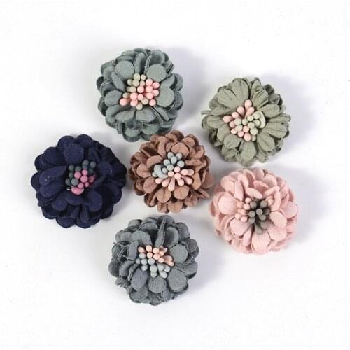 7Pcs/lot 3D Flowers Applique Trim Patch Appliques Lace Fabric Patches for Clothing Wedding Dress Flowers Hair Clothes Ornament