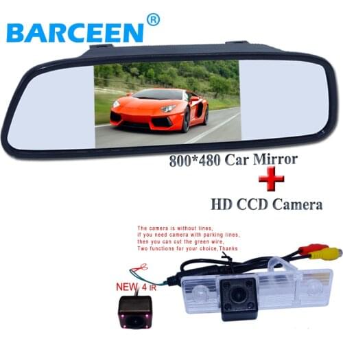 Adapt for Chevrolet Epica/Lova/ Aveo/Captiva wire auto car parking camera with 5" car reversing mirror display on promotion