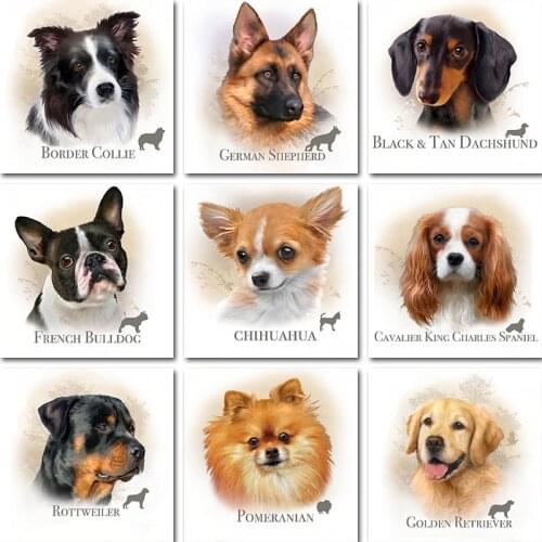 New 5D DIY Diamond Painting Dog Pet Animal Picture Full Drill Embroidery Mosaic Cross Stitch Kit Home Decoration Holiday Gift