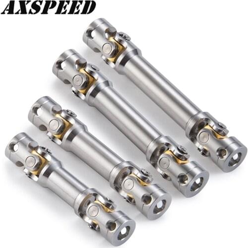 AXSPEED 2PCS/Set RC Car Metal Drive Shaft 45-50/47-57/55-67/60-80mm for 1:14 Tamiya Trailer Tractor Truck RC Crawler Parts