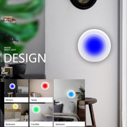 Remote Control Wireless LED Night Lights Bedroom Decor Wall Decorative RGB Dimming Lamp Staircase Closet Room Aisle Lighting