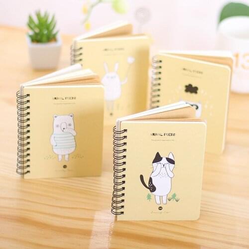 L 5680 - 03 blank mini student creative notebook spiral manual copy 80 pages