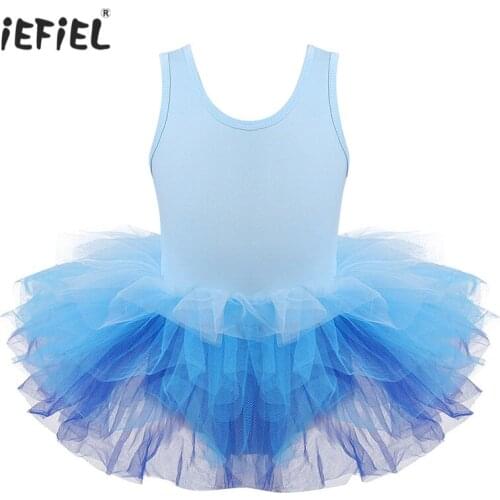 Kids Princess Party Dancewear Tutu Girls Ballet Dance Skirts Toddler Kids Tulle Ballet Dress Gymnastics Leotards Clothes Dress
