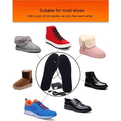 Electric Heated Shoe Insoles Warm Socks Feet Heater USB Foot Winter Warmer Pads USB Heated Insoles Foot Warming Pad