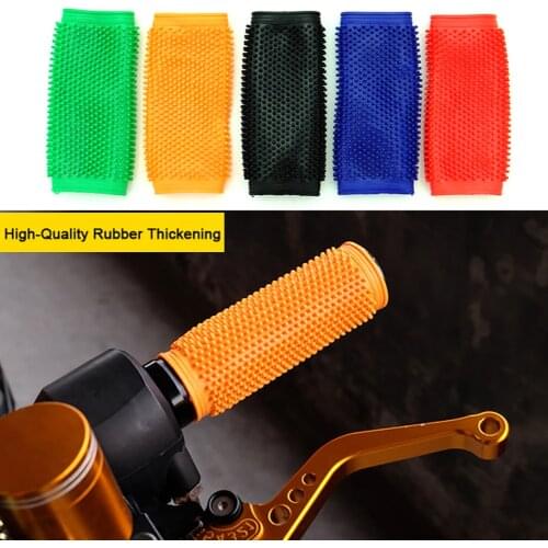 2Pcs Universal Motorcycle Rubber Handlebar Grip Non-slip Soft Cover Sleeve for 30mm Motorbike Hand Grips