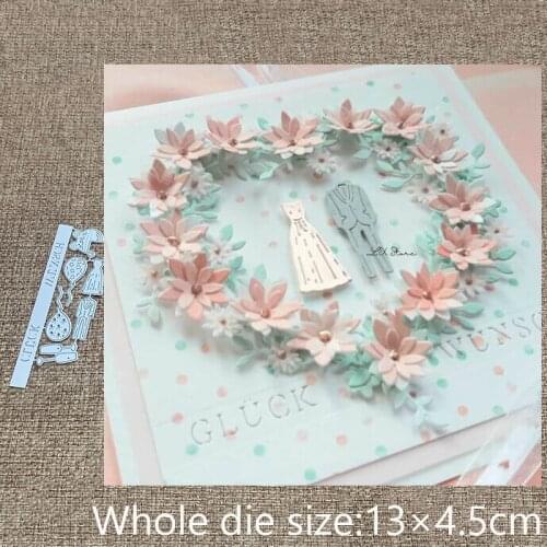 XLDesign Craft Metal stencil mold Cutting Dies Suit wedding dress letters scrapbook die cuts Album Paper Card Craft Embossing