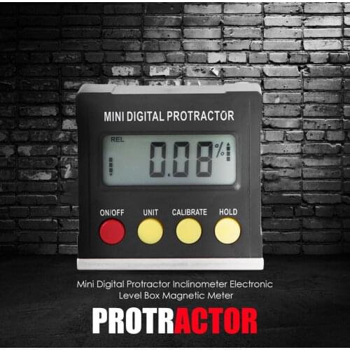 LCD Mini Electronic Level Horizontal Instrument Inclinometer Angle Ruler Caliper Large Definition Liquid Crystal Display