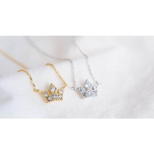 Trendy rhinestone necklace Noble crown necklaces for women 10PCS/lot