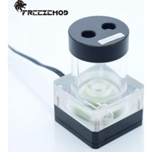 FREEZEMOD Pump+Cylindrical Reservoir,Total Length 100/150/200mm Optional Kit,12V RGB Lihgting,PC Water Cooler Built-in Defoaming