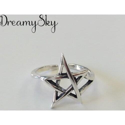 New Arrivals Silver Color Large Star Rings For Women Personality Bohemian Ethnic Jewelry Ladies Engagement Finger Rings