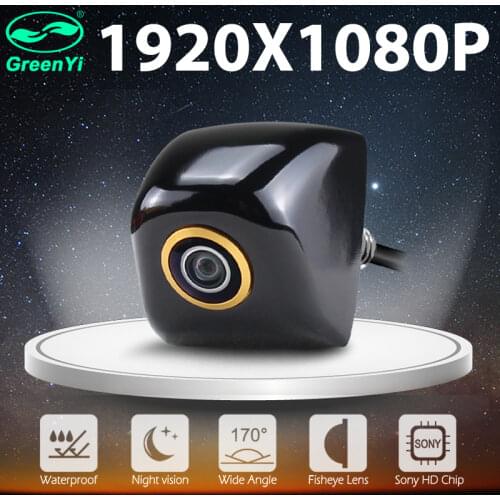 Greenyi 170 Deg Golden Fisheye Lens HD 1920x1080P Install Upside Down Vehicle Reversing Backup Parking Rearview AHD MCCD Camera