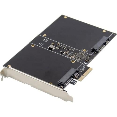 PCI-E X2 To 2.5-inch SATA3.0 RAID controller card SSD HDD 88SE9230 chipset 2 port Sata 3.0 to pcie raid card 6gbps Gen 3