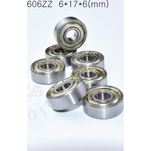 Carbon steel 606 606ZZ 6*17*6(mm) 10pieces bearing bearings metal Sealed Bearing Economical practical