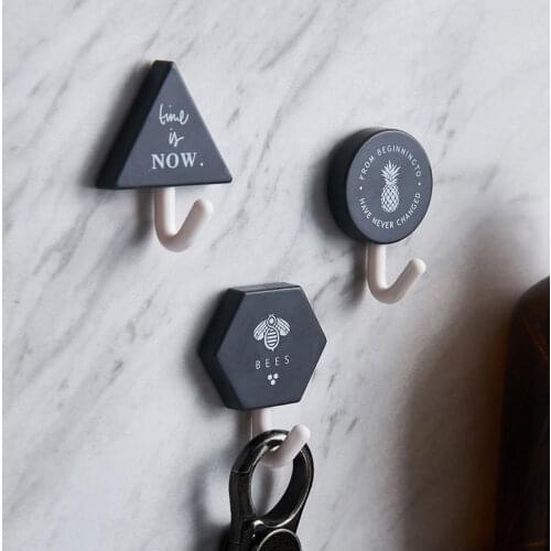 Nordic Geometry Adhesive Hooks Key Holder Wall Hanger Hooks for Hanging Clothes Coat Rack Home Kitchen Bathroom Accessories