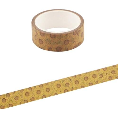 Ransitute R1222 Yellow Sunflower Painting Art Washi Tape Set Adhesive Tape DIY Decoration Sticker Stationery Supply