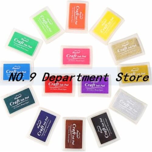 Sale ! 15pcs/lot Child crystal craft oil based DIY ink pad for Rubber Stamps Fabric Wood Paper Scrapbooking Fingerprint Inkpad