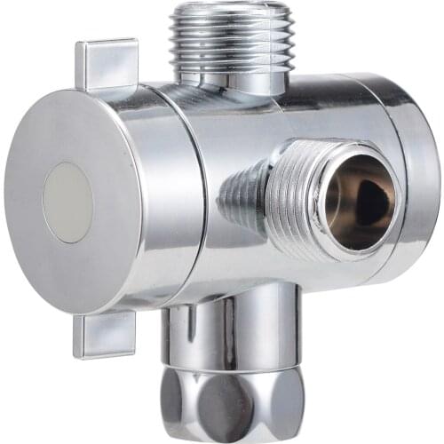 1Pc 1/2" 3-Way T-adapter Valve Adjustable Shower Head Arm Mounted Diverter Valve For Bathroom Accessories