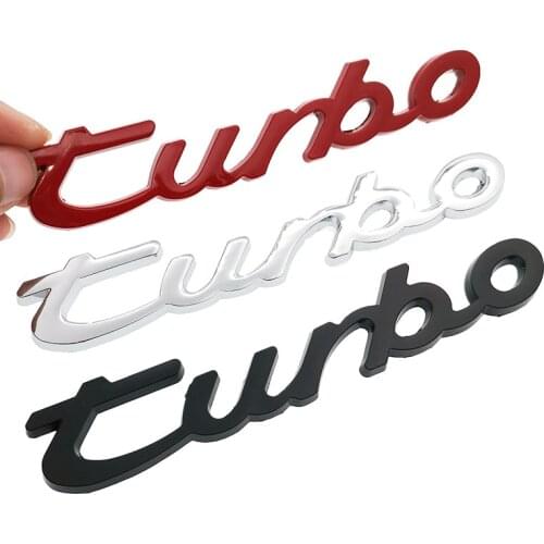 Handwritting TURBO Supercharge Auto Chrome Metal Refitting Car Styling Emblem Badge Exterior 3D Sticker for Mitsubishi Impreza