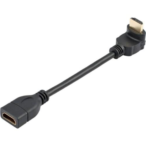 90 Degree Angle HDMI Extension cable male to female HDMI 4K HDMI Extended Cable for HD TV LCD Laptop PS3 Projector