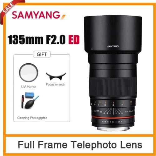 Samyang 135mm F2.0 ED full frame Lens Aspherical Telephoto for Sony Canon Nikon M4/3 Pentax K Mount Camera Lenses