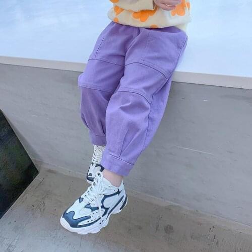 Fashion Baby Girls Pants Spring Autumn Children Clothes Girl Trousers for Kids loose Pants Princess Toddlers Casual solid