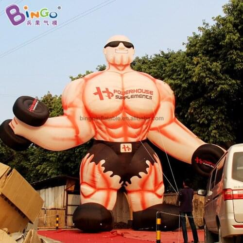 Event decoration 10m giant inflatable muscular man for sale / muscular guy balloon for display toys