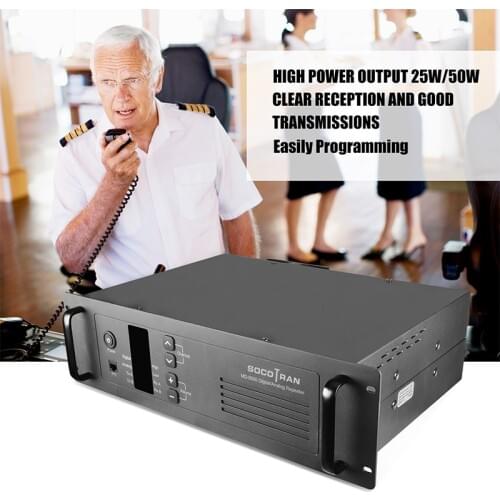 VHF Walkie taklie Repeater 50W 100ch SOCOTRAN MD-8500 136-174MHz two way radio Base Station DMR & Analog Repeater with Duplexer