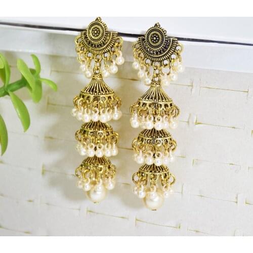Vintage Femme Oorbellen Bohemia Earring Bells Earrings For Women Jewelry Beads Accessories Gypsy Drop Earring Ethnic Jewelry
