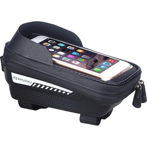 Rainproof Bike Bag Bicycle Front Cell Phone Holder with Touchscreen Top Tube Cycling Reflective MTB Accessories Phone Case