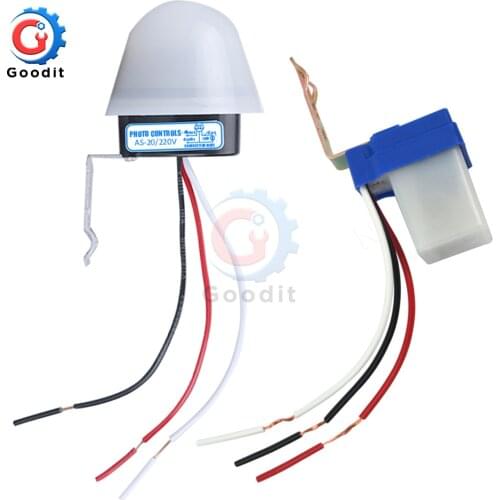 Waterproof Sensitive Auto Photo Switch AS-20 DC 12V AC 110V 220V 10A On/Off Photocell Street Light Switch Sensor Switch Tools