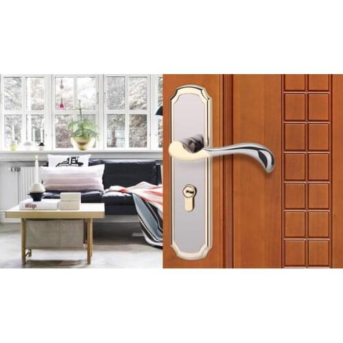 High-grade electroplate zinc alloy door lock Inside the bedroom door modern Jane european-style door lock