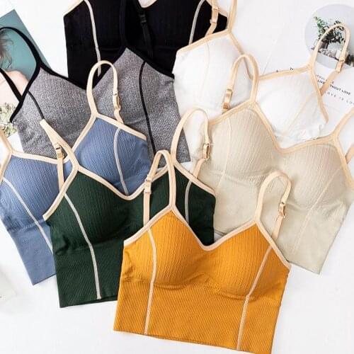 Perfering Women Bra Sexy Crop Tops Tube Top Female Streetwear Sleeveless Camis Seamless Sports Lingerie Tee Bras Bandeau Tank