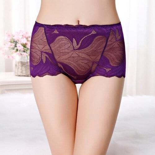 New Arrival Ropa interior femenina Underwear Women Panties Plus Size 5XL fashion Lace Transparent hollow Flower Sexy Lingerie