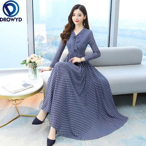 Long Sleeve Gothic Chiffon Dress Fashion New Spring Summer Temperament Printed Dresses for Women Clothes Bodycon Party Vestidos