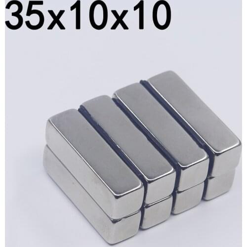 1/2/5/10Pcs 35x10x10 Neodymium Magnet 35mm x 10mm x10mm N35 NdFeB Block Super Powerful Strong Permanent Magnetic imanes