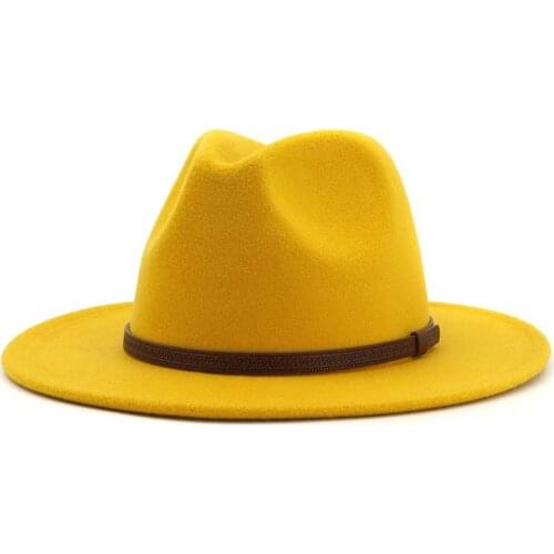 2019 Unisex Men Women Fedora Hat With Belt Wide Brim Hat Panama Hat Outdoor Travel Hat Pop Adult Hat