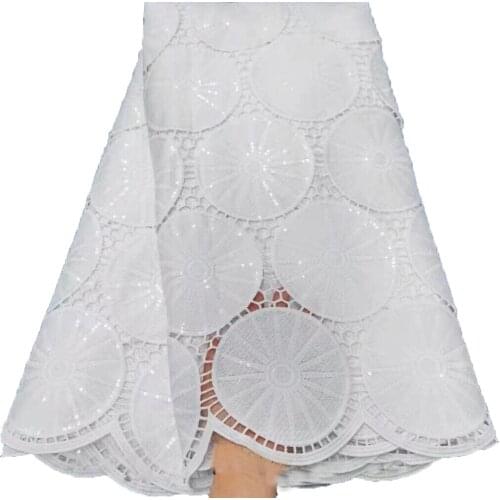 2021 New sequins African milk silk Cord Lace Guipure Lace Fabrics High Quality Latest Fashion African Lace Fabric EQX002