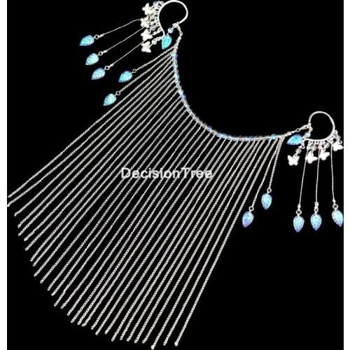 2021 traditional chinese wedding veil tassel ancient face decoration style mask curtain shooting han clothing accessories