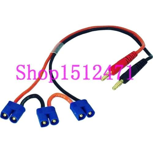 4mm banana BULLETS to 3 EC3 male series charger lead cable for RC Power