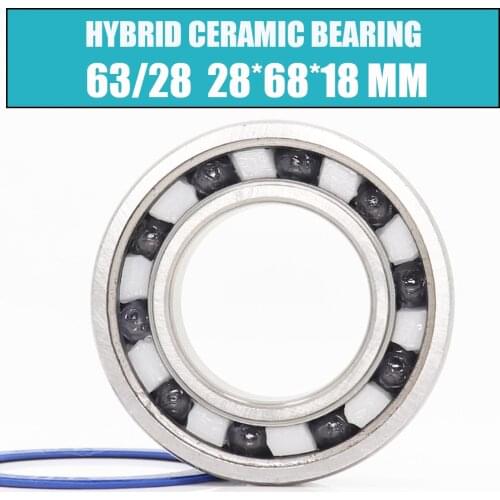 63/28 Hybrid Ceramic Bearing 28*68*18 mm ( 1PC ) Race Bike Front Rear Wheel 63 28 2RS LUU Hybrids Si3N4 Ball Bearings 63/28RS